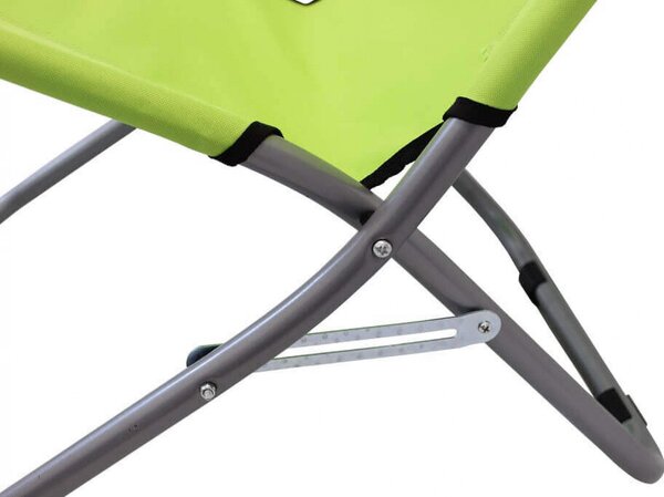 Spiaggina Alta Steel Oxford 76x50x33/74h cm in Acciaio e Oxford Vari Colori
