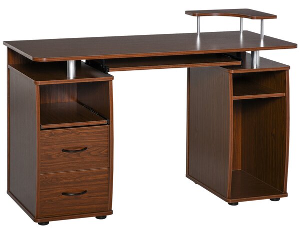 Scrivania da Ufficio Porta PC 120x55x85 cm in Legno Marrone Noce