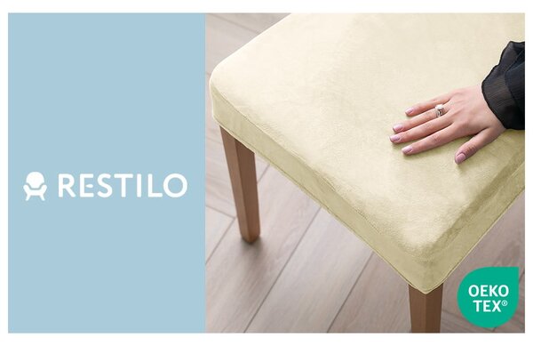 Coprisedia color crema con rivestimento elastico per sedie 48 cm Sento – Restilo