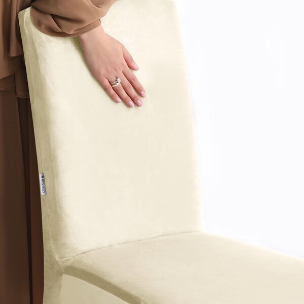 Coprisedia color crema con rivestimento elastico per sedie 48 cm Sento – Restilo