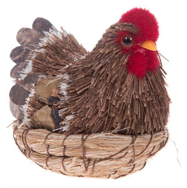 Set 3 Galline Decorative H 9,5 cm