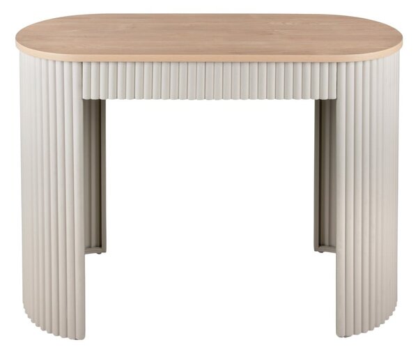 Tavolo consolle beige in metallo 40x100 cm Estriado – Leitmotiv