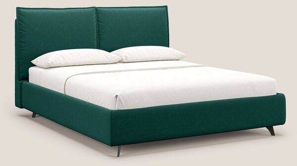Nives letto imbottito contenitore sfoderabile in microfibra velluto im