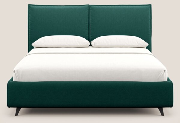 Nives letto imbottito contenitore sfoderabile in microfibra velluto im