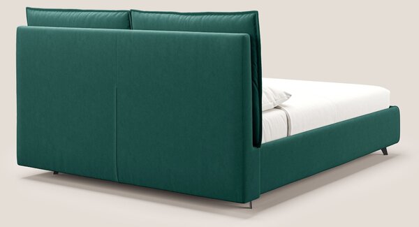 Nives letto imbottito contenitore sfoderabile in microfibra velluto im
