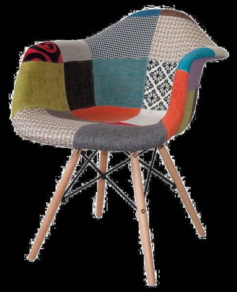 Sedia 61x59x80 cm in Tessuto Patchwork