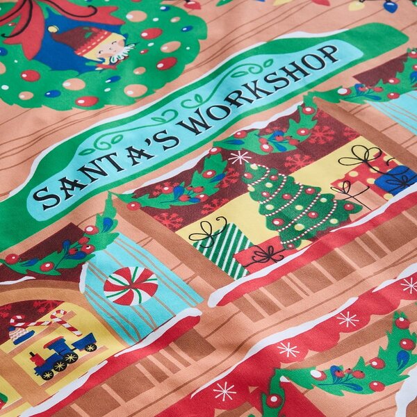 Set copripiumino e federa per letto singolo 135x200 cm Santa's Workshop – Catherine Lansfield
