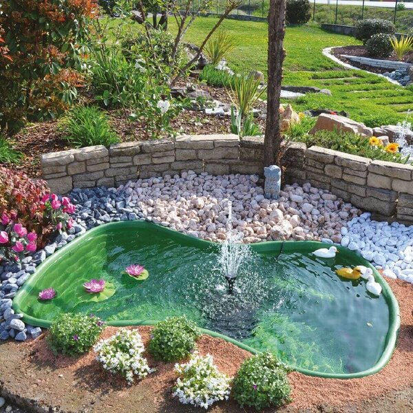 Laghetto Artificiale da Giardino 178x125x45 cm in Polietilene 610 Litri Verde