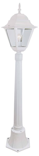 Paletto da Esterno Lampione H110 cm Bauer New York Bianco