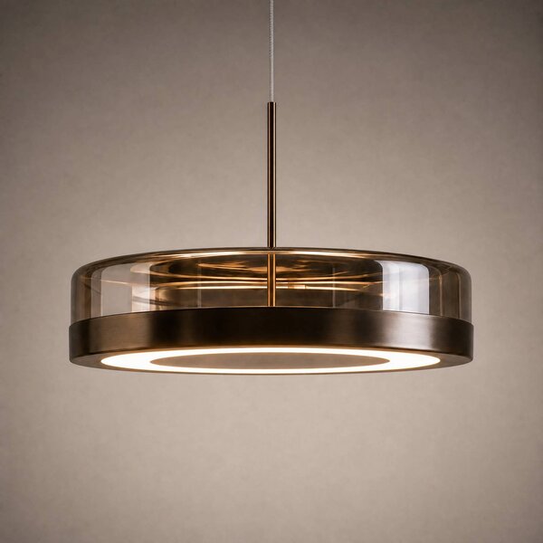 Lampada a sospensione in vetro La Latta Lucande, dimmerabile, Marrone / Ruggine, Vetro, Design, Lampada a sospensione