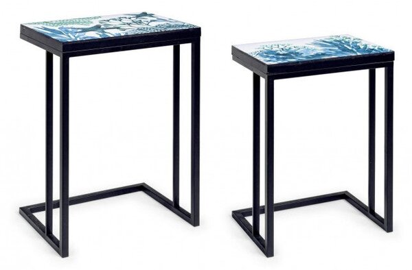 Set 2 Tavolino Reef K03 in Metallo