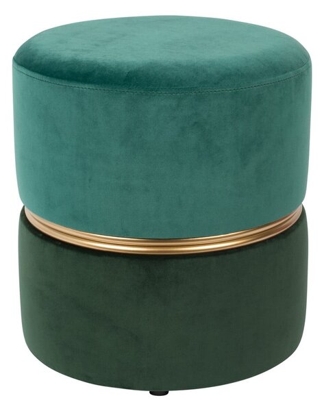 Poggiapiedi verde/turchese con rivestimento in velluto Bubbly – White Label