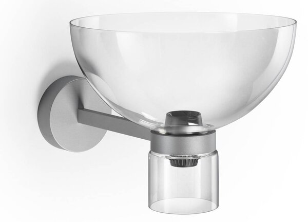 FLOS Applique da parete Nocturne Bowl, dimmerabile, Cromo / Argento, Corridoio, Alluminio, Design, Applique