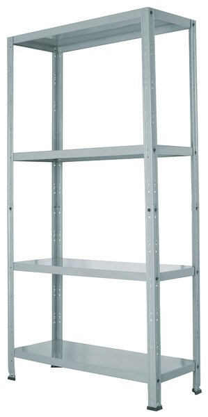 Scaffale in Metallo 4 Ripiani 75x30x145 cm Grigio Nuvolato
