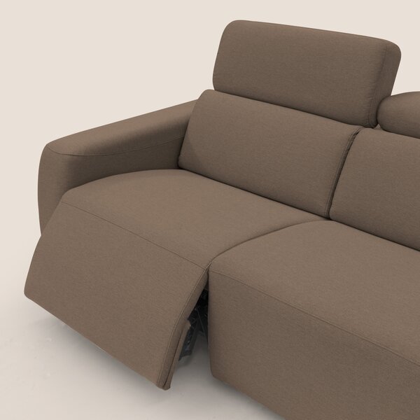 Poseidon divano letto + relax elettrico in tessuto smacchiabile imperm