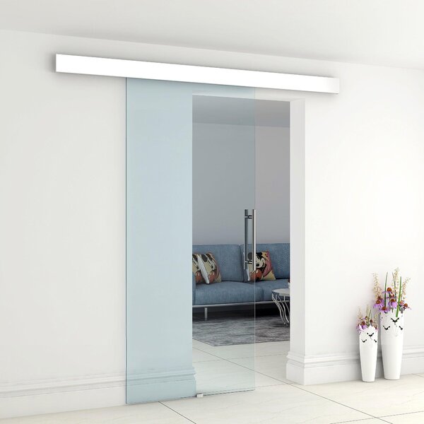 Porta Scorrevole Vetrata 210x75 cm Trasparente