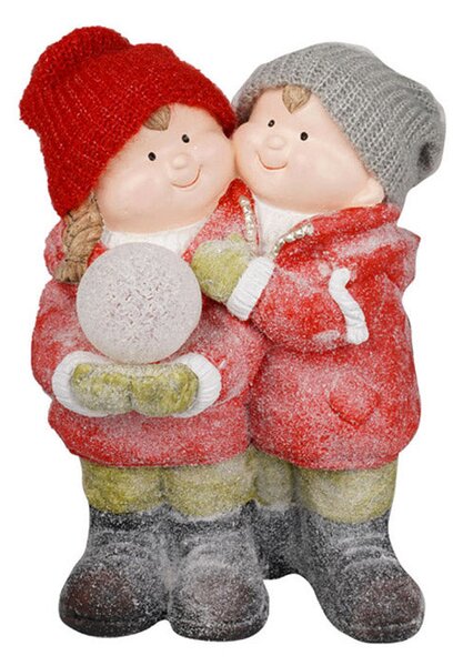 Bambini H40 cm con Palla di Neve Luminosa