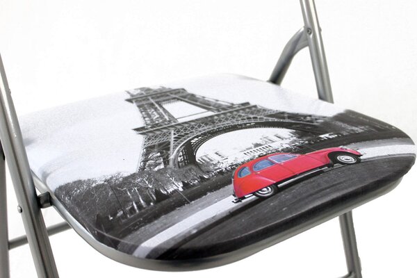 Sedia da Giardino Pieghevole Slim 44x45x79 h cm in Acciaio Parigi