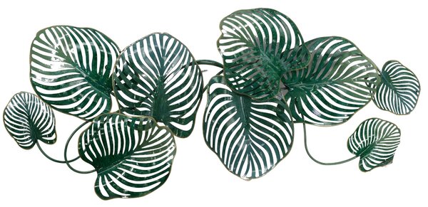 Decorazione da Parete in in metallo felce verde cm 140x62x11