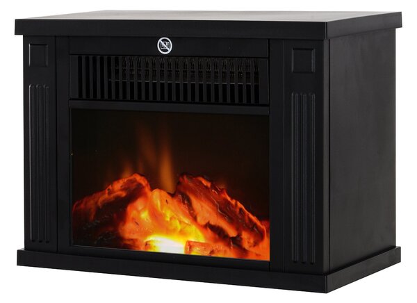 Camino Elettrico da Terra Effetto Fiamma 600W/1200W Nero