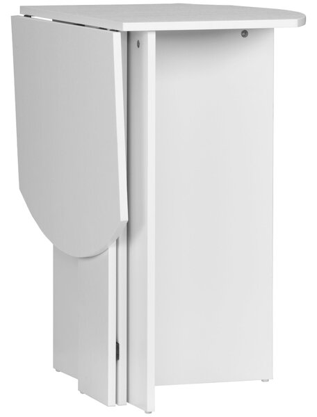 Tavolo da Pranzo Pieghevole Salvaspazio 90x60x74 cm in Legno Bianco