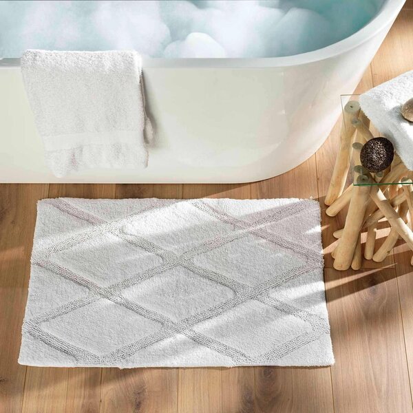 Tappetino per il bagno bianco 50x80 cm Thais – douceur d'intérieur