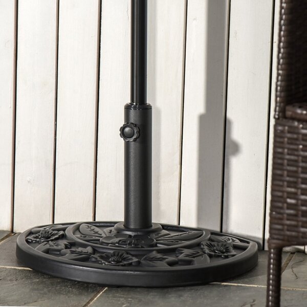 Base per Ombrellone da Giardino Mezzaluna 10kg in Cemento Ø50x32 cm