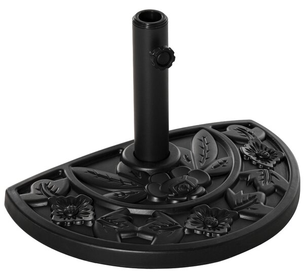 Base per Ombrellone da Giardino Mezzaluna 10kg in Cemento Ø50x32 cm