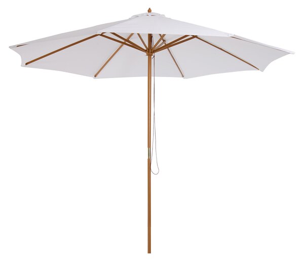 Ombrellone da Giardino Ø3 m Palo Ø38 mm in Legno Bianco
