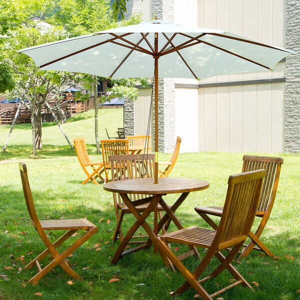 Ombrellone da Giardino Ø3 m Palo Ø38 mm in Legno Bianco
