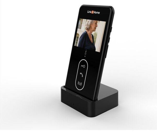 LINK2HOME Portable Wireless Video Doorbell - 3" LCD Screen - 150m Transmission Range - Rechargeable Batteries