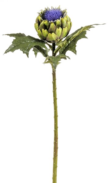 Set 2 Carciofo Artificiale in Fiori Altezza 63 cm Blu