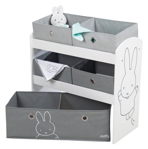 Organizer per giochi da bambino bianco/grigio 63,5x29,5x60 cm Miffy – Roba