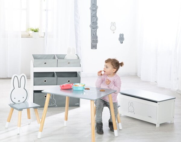 Organizer per giochi da bambino bianco/grigio 63,5x29,5x60 cm Miffy – Roba