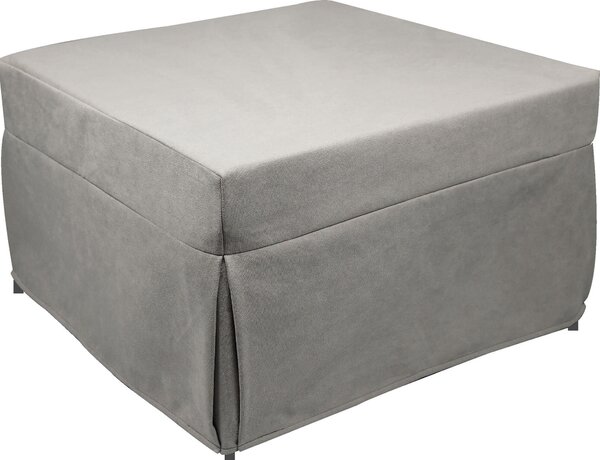 Pouf Letto Brandina con Materasso Pieghevole 78x78x47 cm Avalli Contract Beige