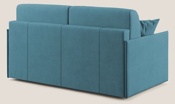 Evans Divano letto in morbido tessuto impermeabile T02 azzurro
