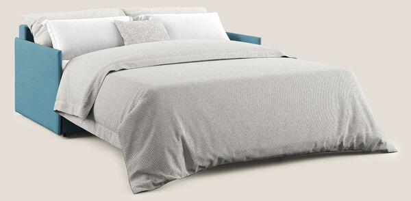 Evans Divano letto in morbido tessuto impermeabile T02 azzurro