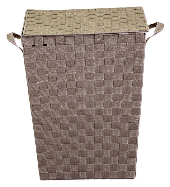 Cesto Portabiancheria in poliestere tortora rettangolarecm 40x30xh53
