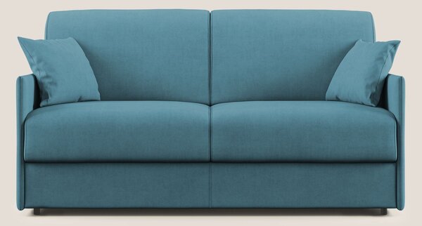 Evans Divano letto in morbido tessuto impermeabile T02 azzurro