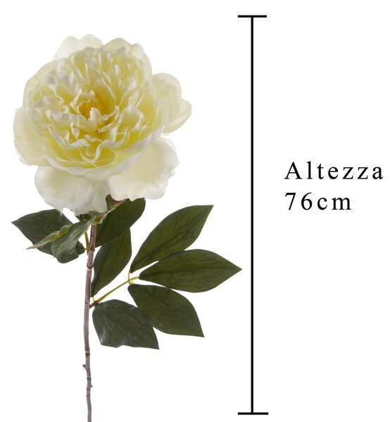 Set 6 Peonia Artificiale Aperta Altezza 76 cm