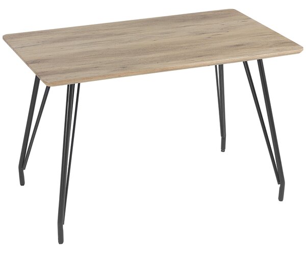 Tavolo da Pranzo per 4 persone 120x70x76 cm Piano Effetto Legno