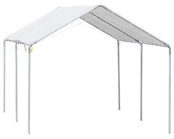 Tendone per Auto 5.95x2.9x2.6m in Acciaio Zincato Bianco