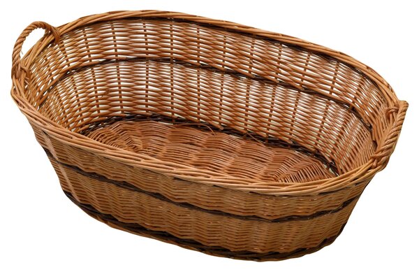 Cesta pane in vimini europeo ovale cm 70x45xh25