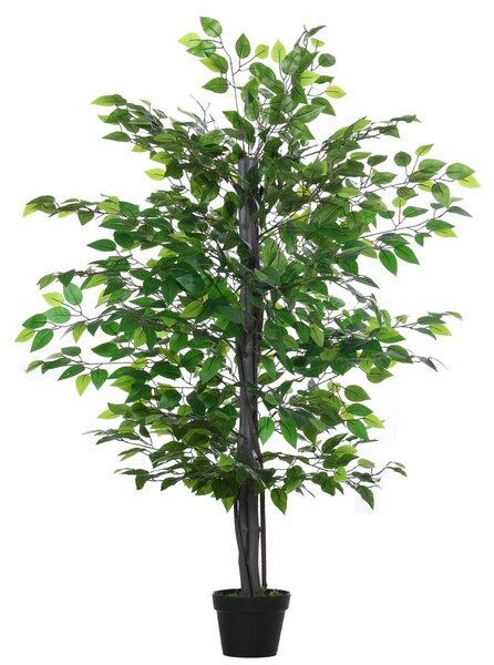 Pianta Artificiale Albero Baniano H145 cm con Vaso Verde