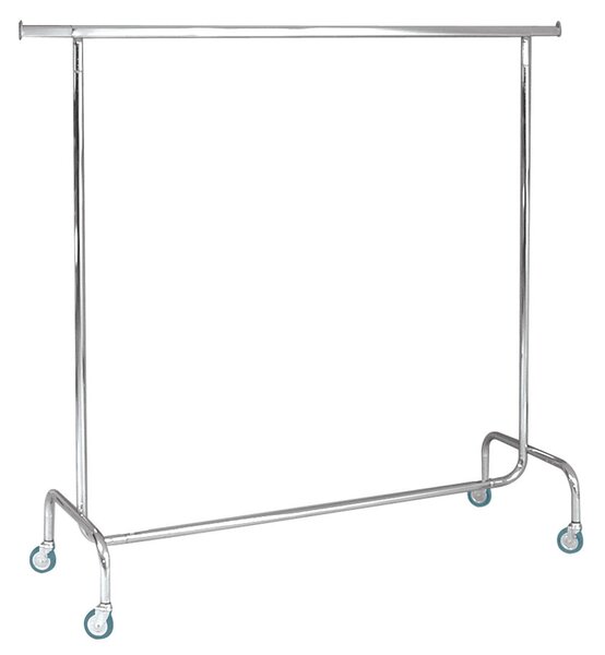 Stender Appendiabiti Estensibile 150/220x55x155 cm in Acciaio Cromato con Ruote