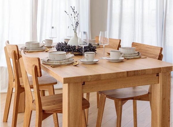 Tavolo allungabile rovere massello da 140 cm a 230 cm GROSSI