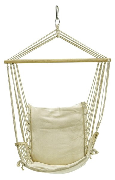 Amaca Sedia Sospesa 65x45x60 cm in Cotone Max 120 Kg Narciso Bianca