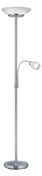 Piantana da Interno E27+E14 in Metallo Nickel Opaco