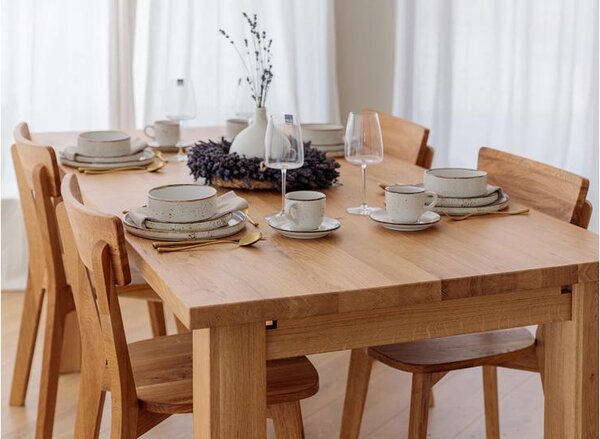 Tavolo allungabile rovere massello da 140 cm a 230 cm GROSSI
