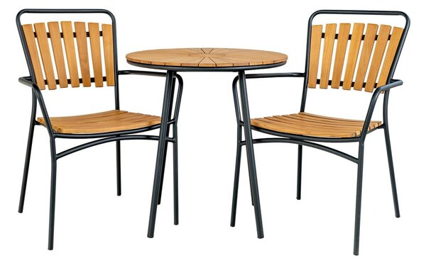 Tavolo da pranzo da giardino rotondo in teak massiccio ø 70 cm Cleveland – House Nordic